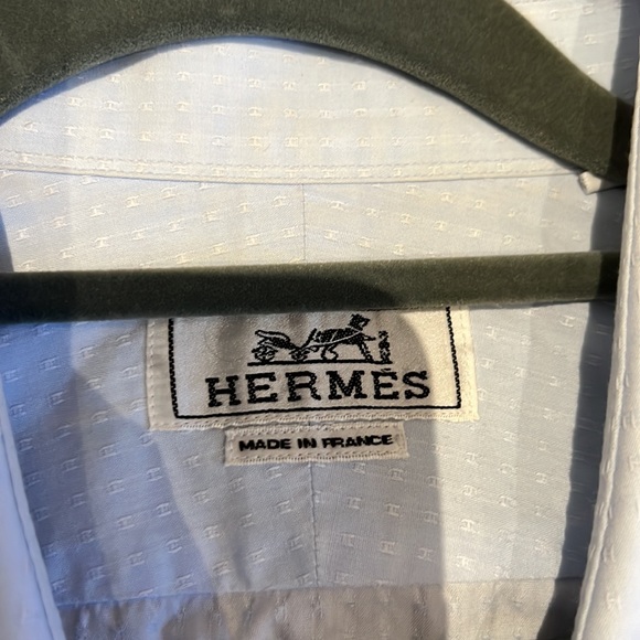 Hermes "H" Embroidered Dress Shirt - Picture 2 of 6